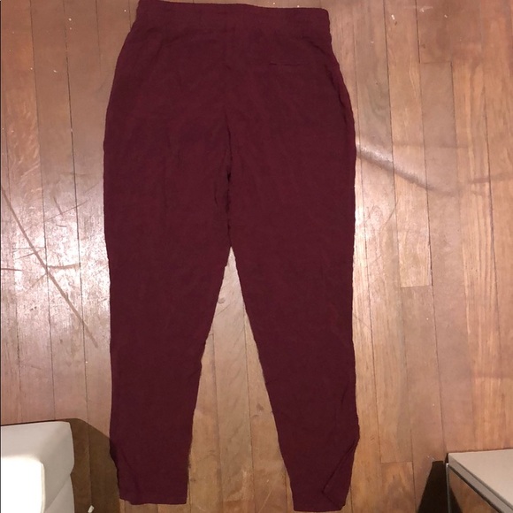 Burgundy cotton joggers - Picture 3 of 3